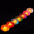 Color Lotus Diwali Glass Candle Holders Buddhism Religious Activities Ornaments Ghee Lamp Holder Candlestick