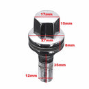 M12x1.25 17MM Aluminum Chrome Wheel Bolts Peugeot 206 207 406 407 607