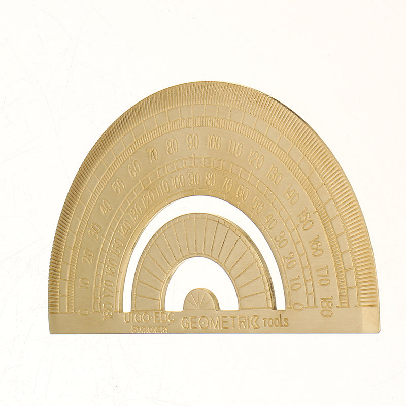 Brass Ruler Metal Triangle Straight Ruler for Woodworking Measuring Ruler Wave Line Drawing Tools