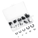 120PCS 1.5-10mm Black Manganese Steel E-shaped Circlip Snap Ring Plier Opening Ring