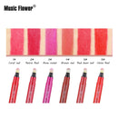 Music Flower Nutritious 6 color Rotating Soft Cushion Sponge Lipstick Matte Waterproof Non-sticky Lip Gloss