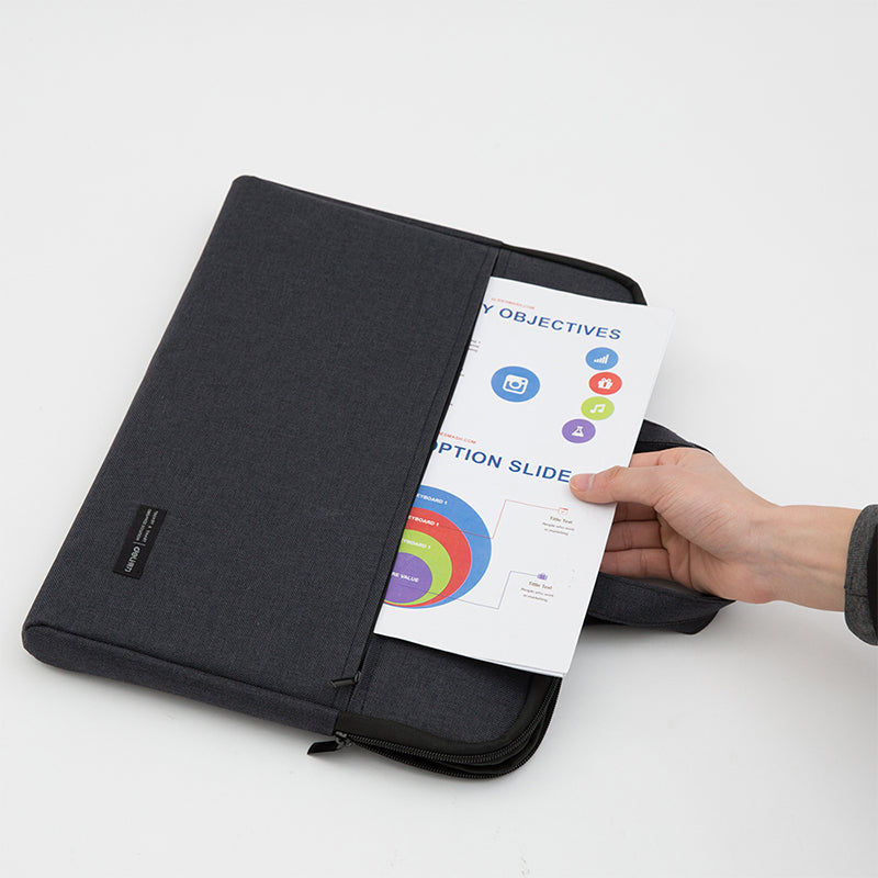 DELI 5590 Powerful Portable Zipper Office Meeting Record Acceptance Bag Computer Large Capacity Business Bag