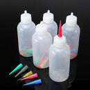 5Pcs 9.5X3.5CM Plastic Jam Painting Squeeze Bottles with Nozzles