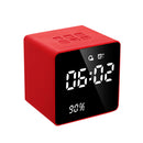 bluetooth FM Radio Alarm Clock With USB Charging Wireless Mirror Bass Speaker