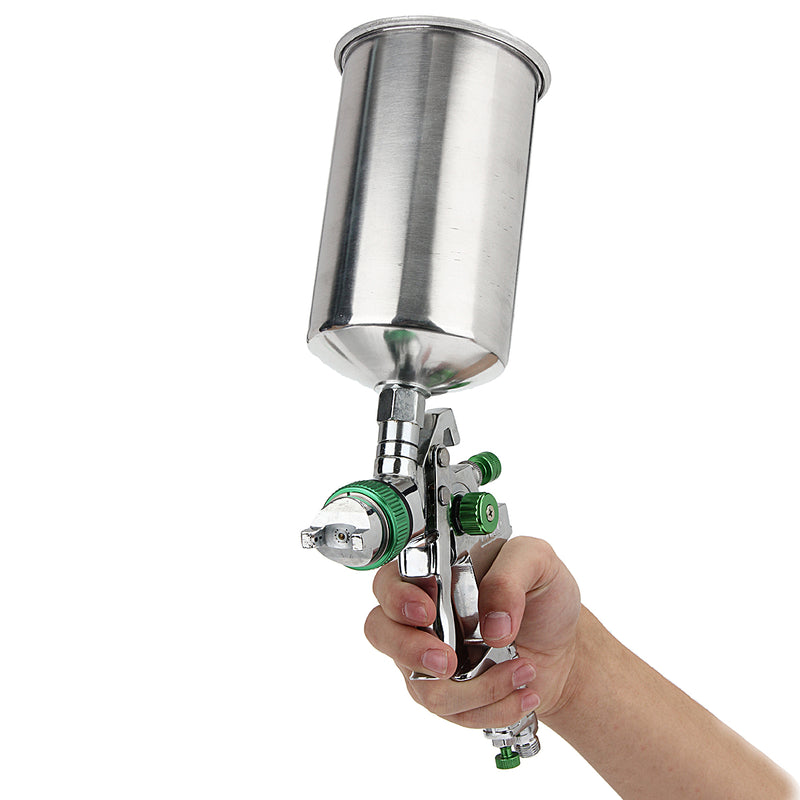 1.4mm HVLP Spray Auto Paint Tool Gravity Feed Spraying Gun Metal Flake Primer Nozzle with Gauge