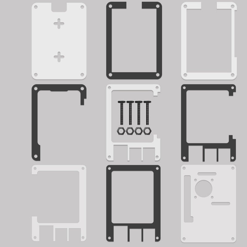 WX-4B07 4B210 9-Layer Acrylic Shell for Raspberry Pi 4B 3D Printer