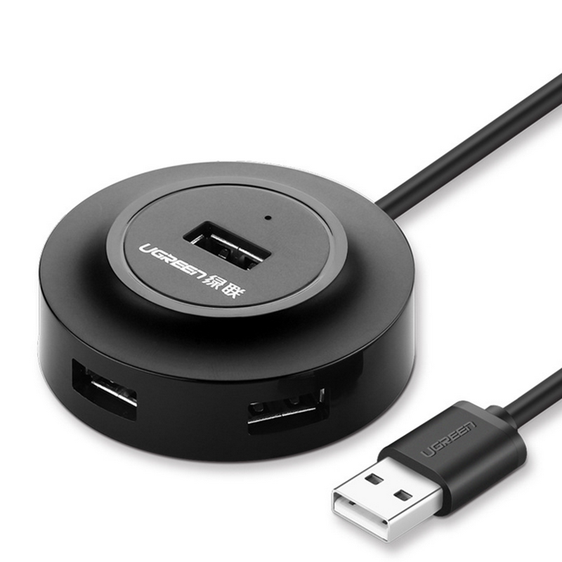 UGreen CR106 USB2.0 Circular Hub with 4 Ports USB Hub Extender Extension Connector for Phone / Tablet / Computer