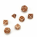 7Pcs Woodmade Polyhedral Dices Set Role Playing Game Dice Gadget for Dungeons Dragon Games Gift