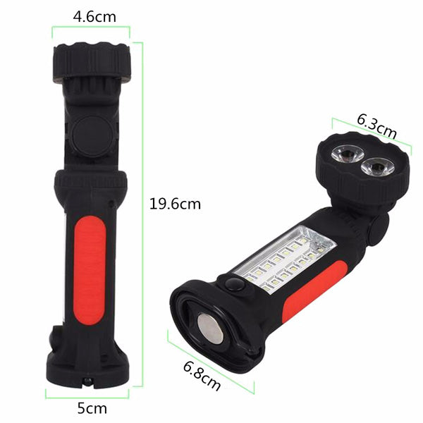 Magnetic 16 LED Inspection Hanging Camping Hand Flashlight
