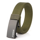 TUSHI 120cm Tactical Belt Military Security Elastic Waist Belt Automatic Buckle Casual Nylon Waistband