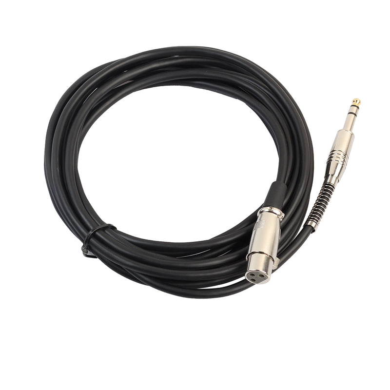 REXLIS BK3127-3 1/1.8/ 3M 3-Pin Male to Mono Female Shielded Microphone Audio Cable