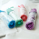 SaicleHome PEVA Romantic Cherry Blossoms Transparent Umbrella Folding Umbrella Sun Rain Gear