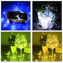 Battery Powered 5M Multi-Color Silver Wire String Lights + 21 Keys Remote Control For Christmas