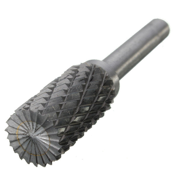 5pcs 6mm Shank Tungsten Carbide Burr 8/12mm Head Rotary Cutter files Set