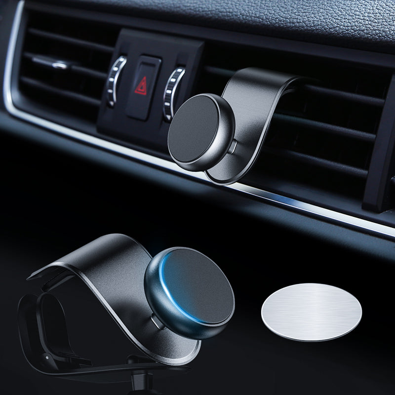 Floveme Upgrade L-shape Magnetic Air Vent Car Phone Holder For 3.5-7.0 Inches Smart Phone for iPhone 11 Samsung Galaxy Note 10+ Xiaomi Redmi Note 8 Pro