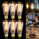 6PCS ST64 40W E27 Dimmable Edison Antique Vintage Filament Incandescent Light Bulb AC220V