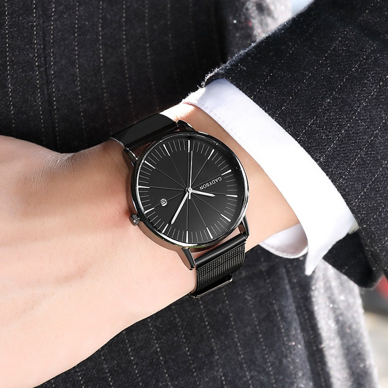 GADYSON A9105 Calendar Casual Style Men Wristwatch Full Steel Luminous Display Quartz Watch