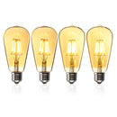 E27 ST64 6W Golden Cover Dimmable Edison Retro Vintage Filament COB LED Bulb Light Lamp AC110/220V