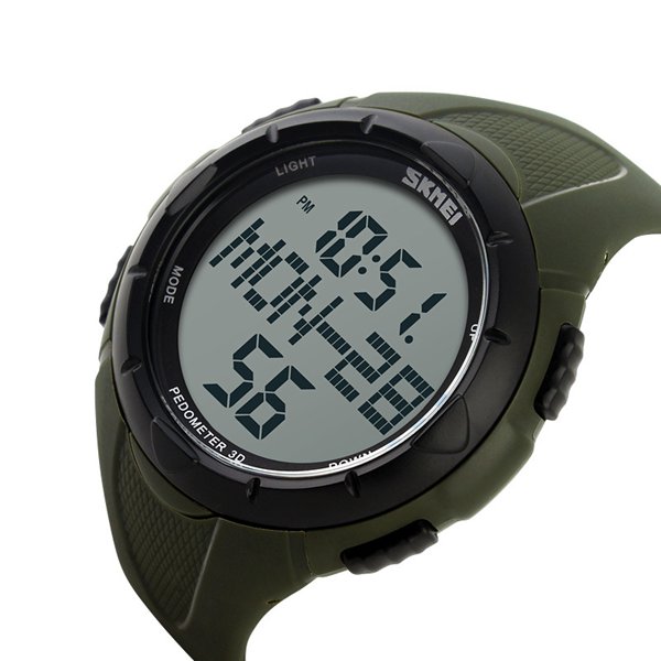 SKMEI 1122 Digital Watch Men Rubber Band Pedometer Outdoor Sport Men Wrist Watch