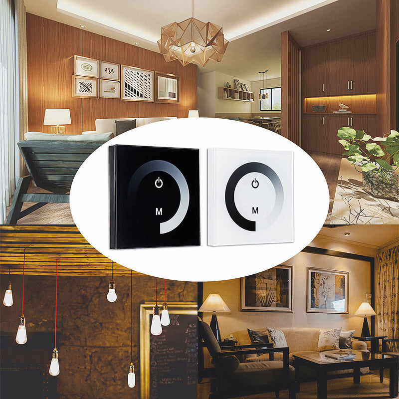 DC 12V/24V Sensitive Touch Switch Panel LED Light Dimmer Controller Wall Mounted Switch