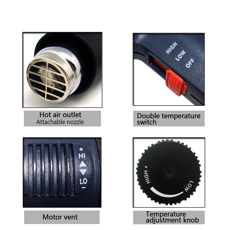 BEST BST-8016 110V/220V 1600W Hot Air G-un Rework Station Handheld LCD Display Electronic Heat G-un for SMT SMD Rework Repair