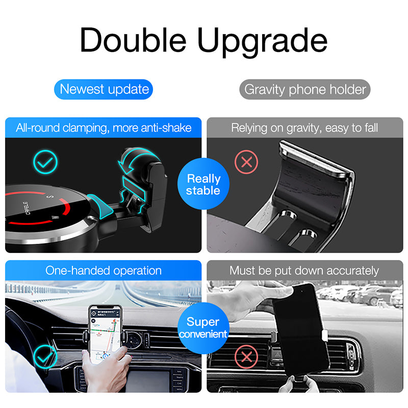 Cafele Memory Holder Air Vent Car Phone Holder Car Mount 360 Rotation One-handed Operation for 4.5-6.5 Inch Smart Phone for iPhone for Samsung Xiaomi