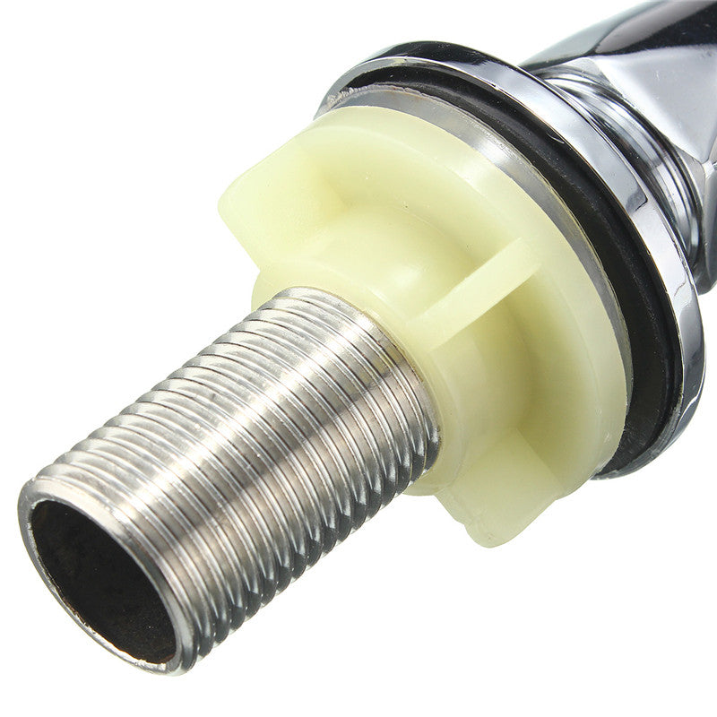 Single Cold Faucet Outlet Foot Plate 1m Flexible Hose Foot Pedal Valve Lab Home Kitchen