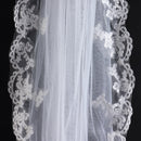 90-95cm Ivory White Lace Bridal Veil Wedding Veil with Comb Decor Supplies