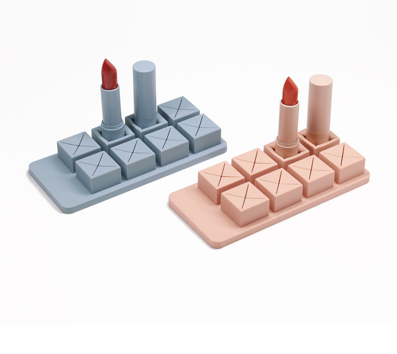 Chocolate Lipstick Storage Box Simple 8 Grid Desktop Jewelry Box Make up Storage Box Cosmetic Bag