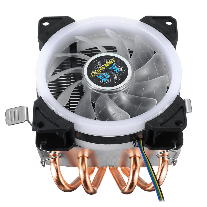 CPU Cooler 4 Heatpipes 90mm 4Pin LED RGB Cooling Fan for LGA 775/1155/1151/1150/1366 AMD
