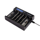 XTAR MC6 High Effective Micro USB li-ion/IMR/INR/ICR Battery Charger 6Slots