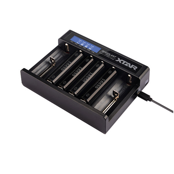 XTAR MC6 High Effective Micro USB li-ion/IMR/INR/ICR Battery Charger 6Slots