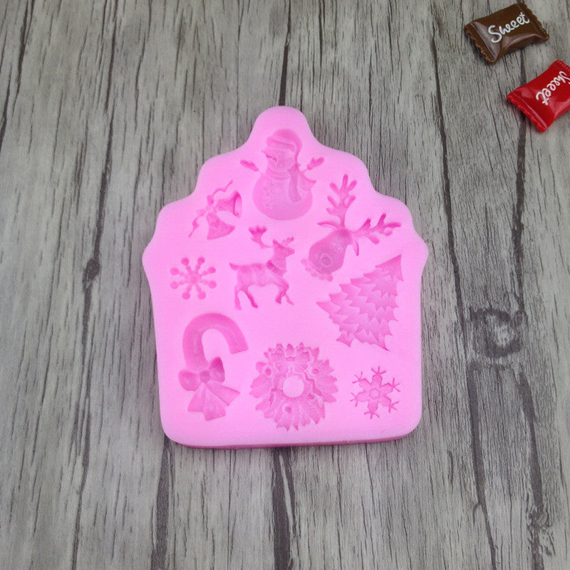 Christmas Santa Claus Silicone Mold Fondant Cake Decoration Baking Mould Kitchen Tools