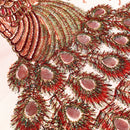 Sequins Applique Embroidered Peacock Multiple Rhinestone DIY Sewing Trim Decorations
