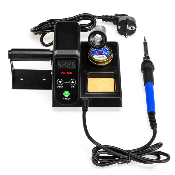 WL168 60W Soldering Station Professional Soldering Iron Station Tool Kit Adjustable Temperature 90-480C with Solder Wire Holder & Soldering Iron Holder