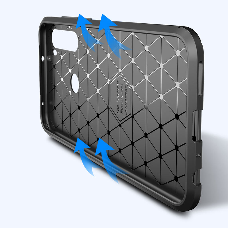 For Xiaomi Redmi Note 8T Case Bakeey Luxury Carbon Fiber Shockproof Silicone Protective Case