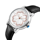 SKMEI 9159 Women Leather Strap Casual Dress Quartz Watch