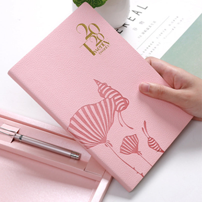 2020 Year A5 PU Leather Notebook Weekly Monthly Planner Diary Journal Scheduler Study Business Notepad