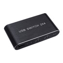 OTIME USB Switch 2x4 4 USB 2.0 Sharing Switch 4 Devices HUB for Keyboard Mouse Computer Digital Cables Converter