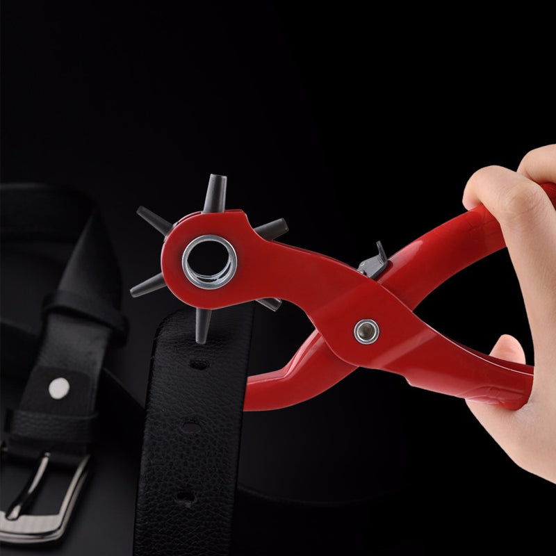 9'' Sewing Leather Belt Hole Puncher Pliers Hook Clamp 2/2.5/3/3.5/4/4.5MM Punch Size For Punching