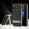 Rock Kickstand Fingerprint Resistant Textured Case For iPhone X