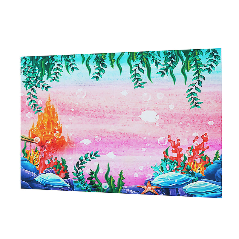 Sea Submarine Castle Mermaid Baby Shower Backdrop Jungle Photography Background Decorations