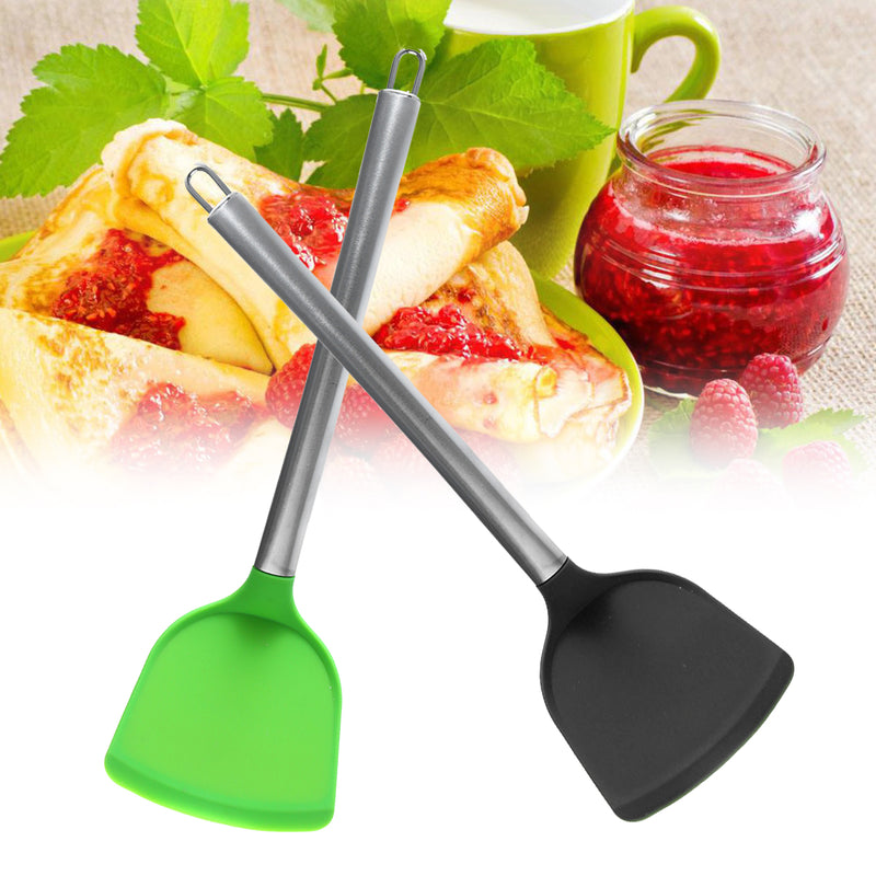 Non Stick Silicone Spatula Pancake Omelets Burgers Slice Turner Kitchen Utensils