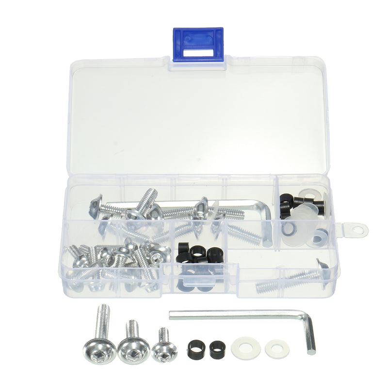 64pcs Motorcycle Sportbike Fairing Bolt Kit Body Fasteners Clip Screws Set