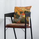 Abstract Starry Oil Painting Cotton Linen Pillow Case Waist Cushion Cover Bags Home Car Deco