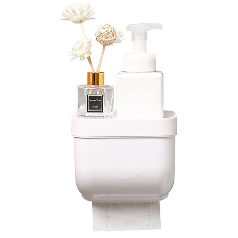 Wall-Mounted Press-open Waterproof -Deck Paper Towel Boxes Rolled Paper PP Shelf Holder