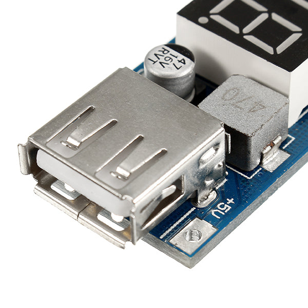5pcs DC-DC 2 In 1 6.5V-40V To 5V Buck Step Down Power Module Volt Meterr Automatic Calibration