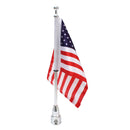 Universal Motorcycle American USA Flag pole Luggage Rack Mount For Harley