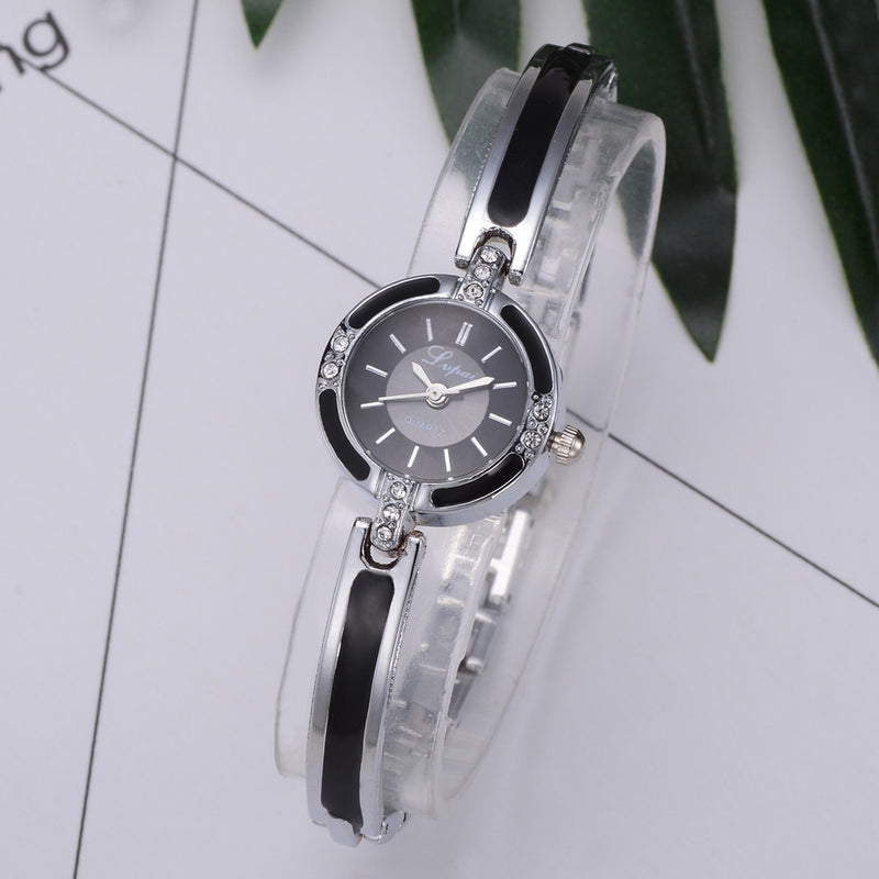 LVPAI P282 Crystal Diamond Women Bracelet Watch Full Steel Casual Style Quartz Watches