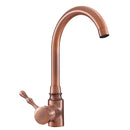 TAPCET Red Copper Antique Kitchen Basin Sink Faucet Hot&Cold Water Mixer Tap